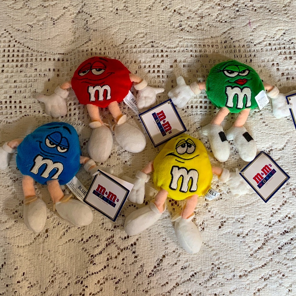 4 Vintage NWT MARS M&M Beanies